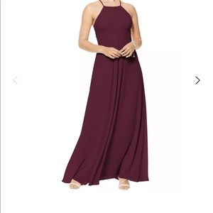 Bill Levkoff chiffon dress (7111) in the wine color (no alterations made)